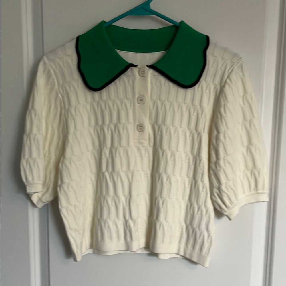 Cider retro top with Peter Pan Collar